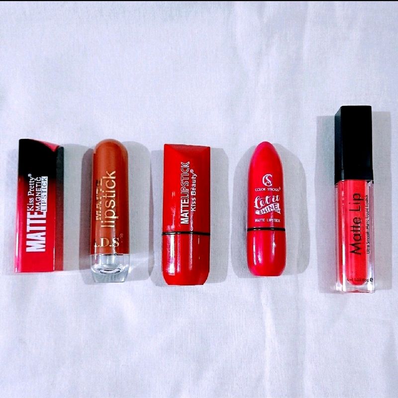 5 Branded Lipsticks