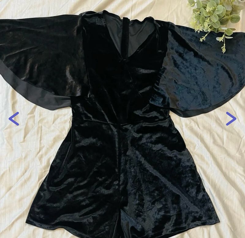 Black Velvet Playsuit