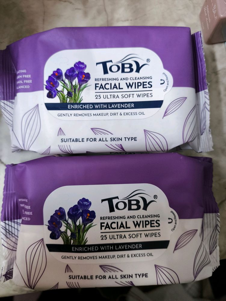 Toby Facial Wipes 25 Pulls (2 Pic)