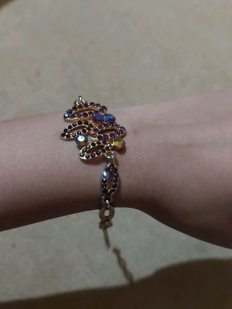 Golden And Purple Braclet