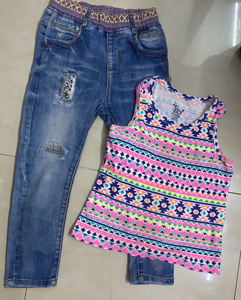 Jeans And Short Top Combo (offer Till 17th Oct)