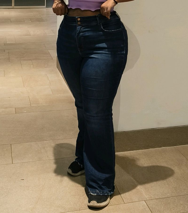 Bootcut Denim Jeans Plus Size