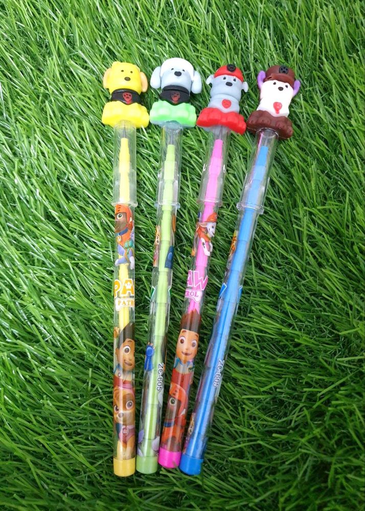 Set Of 12 Paw Patrol Push Pencils