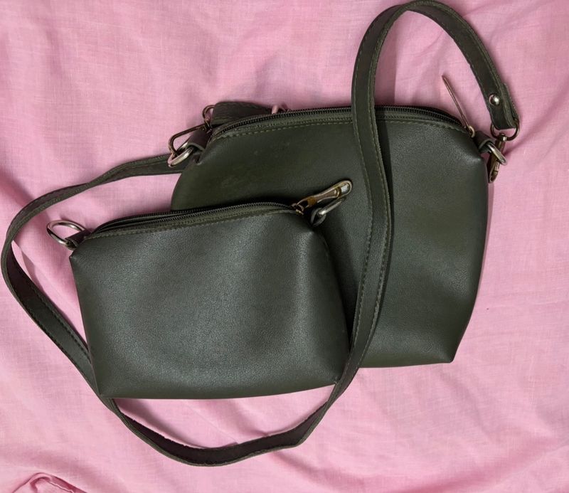 Two Green Slingbags