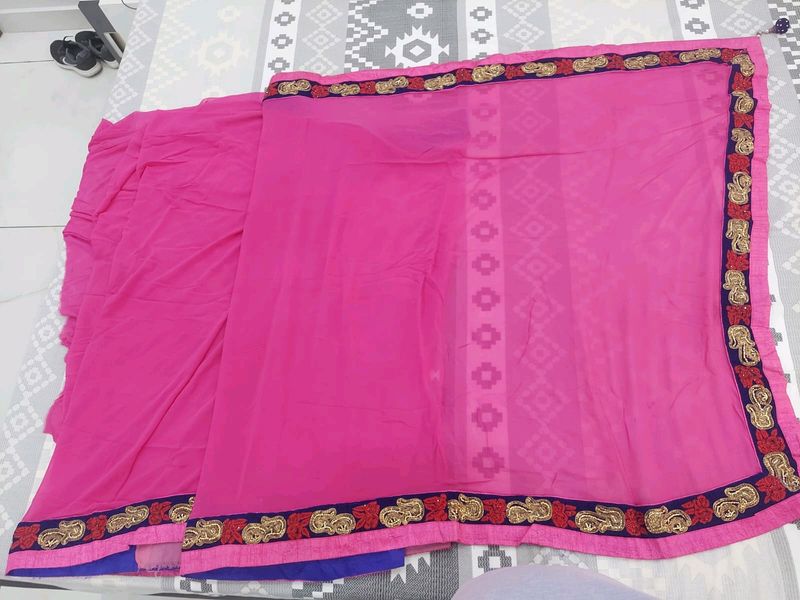 Pink Saree