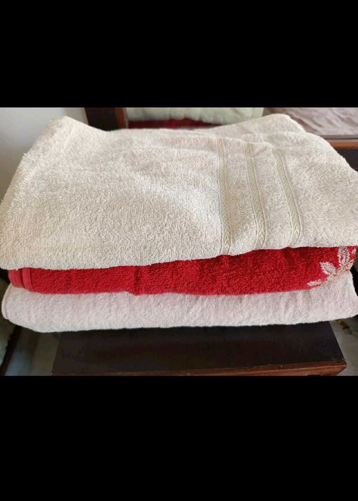 Combo of 3 Unisex Big Bath Towels for Men & Women