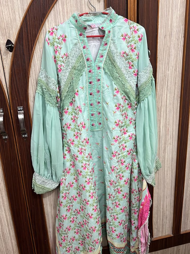 Pakistani Designer Green Dress