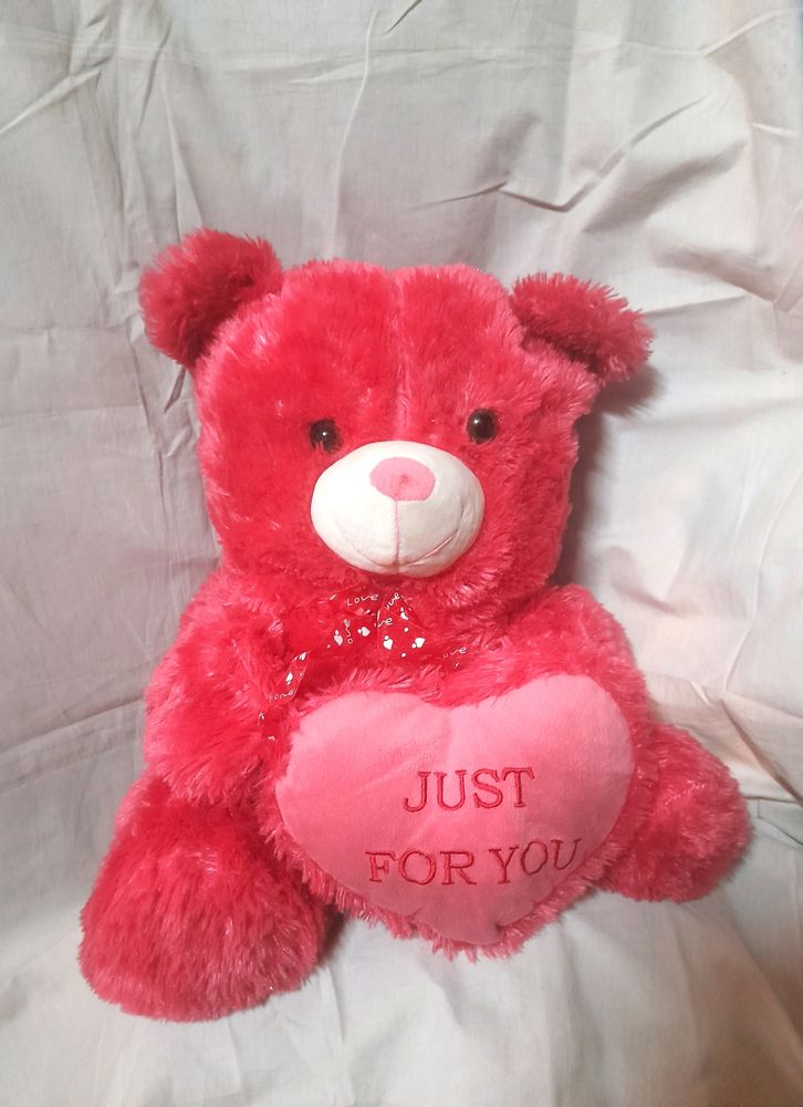 Big Pink Teddy Bear With Heart Couple Kid Gift 🧸