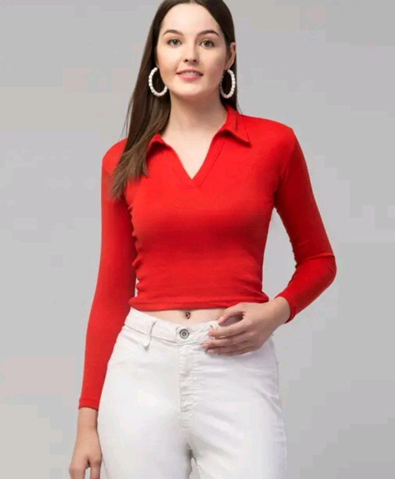 Women Full Selves Collar Top