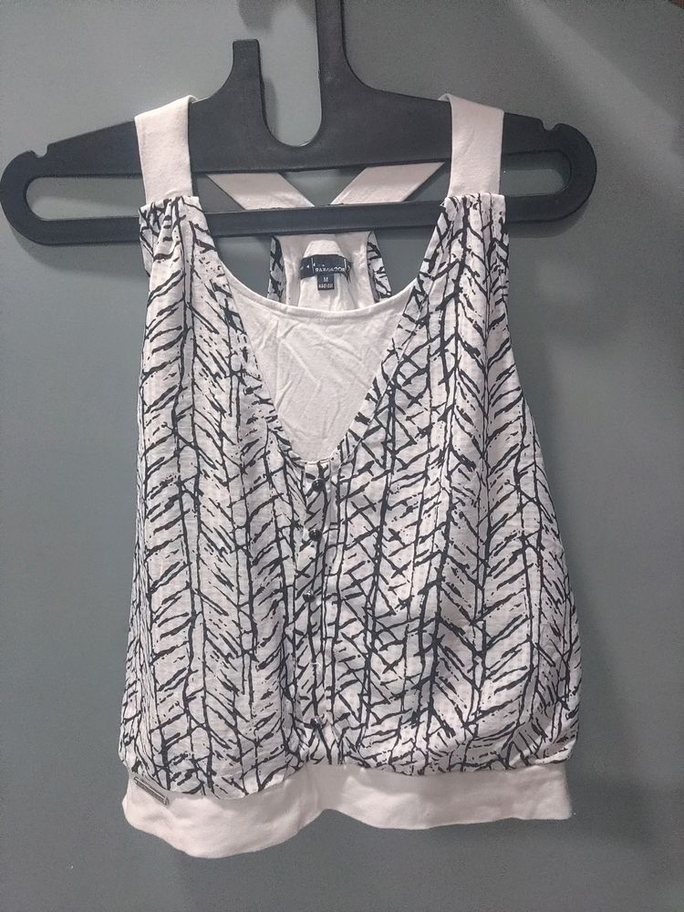 Black And White Impoted Top From Dubai