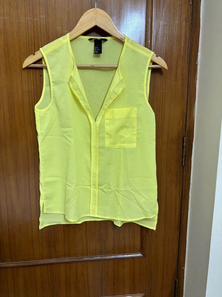 🆕H&M Lemon Yellow Women Top