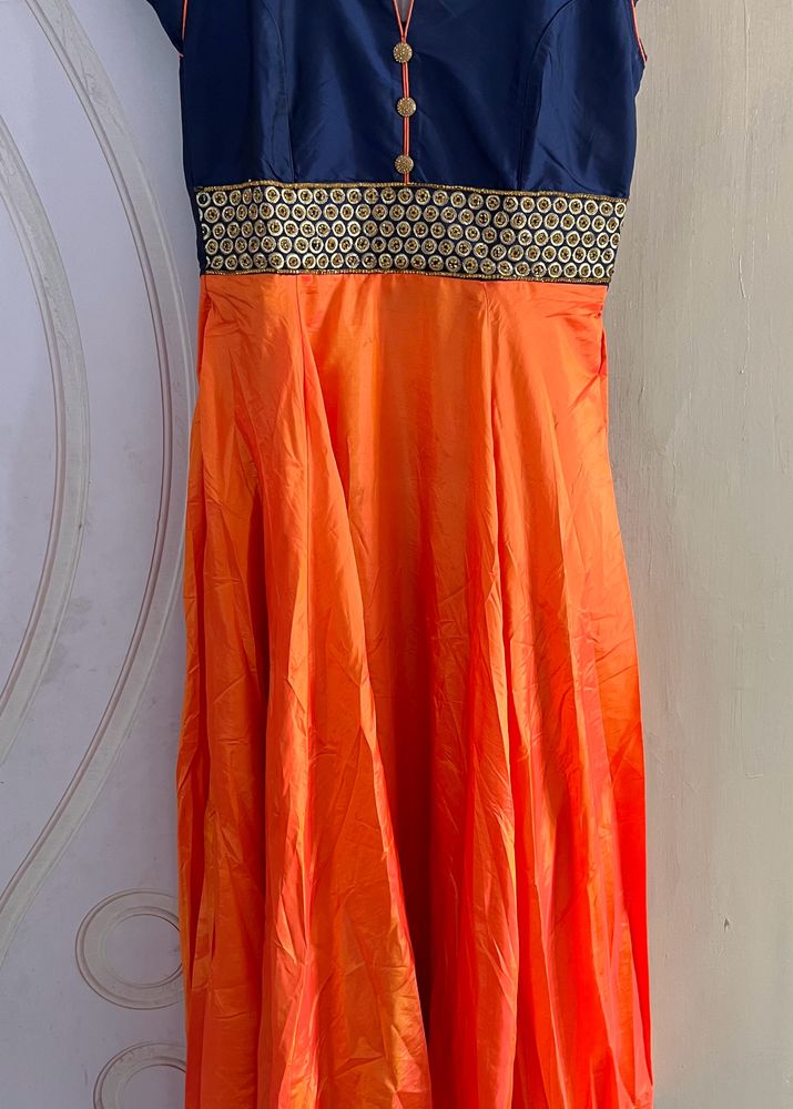 Florescent Orange Floor Length Top