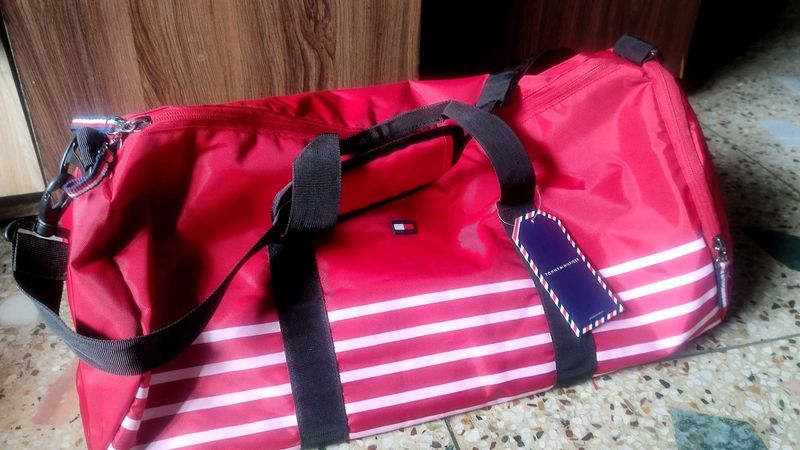 Tommy Hilfiger Red Duffle Gym Bag