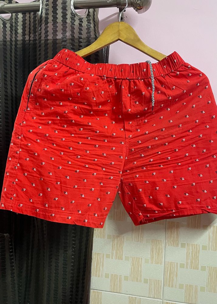 Red Shorts Cotton