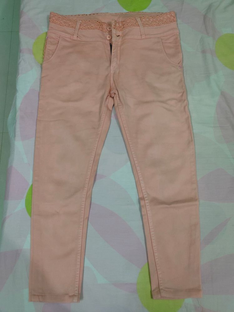 Peach Coloured Jeans