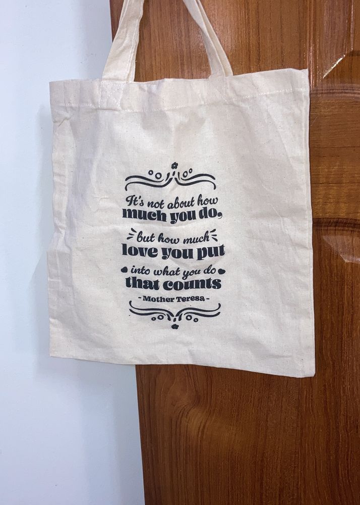 Rare Cotton Bag With Mother Teresa Quote