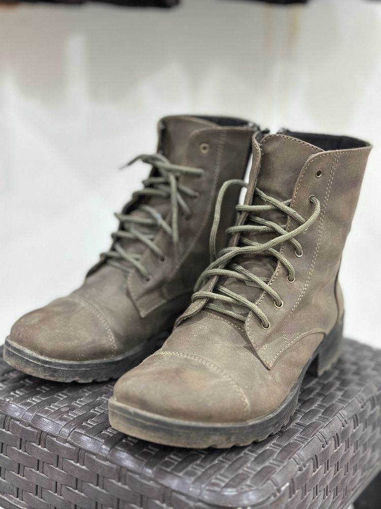 Women Army Green New Boots