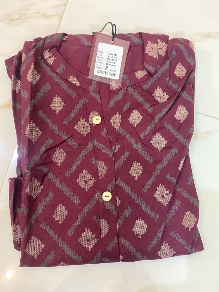 Collar Type Kurti For Womens