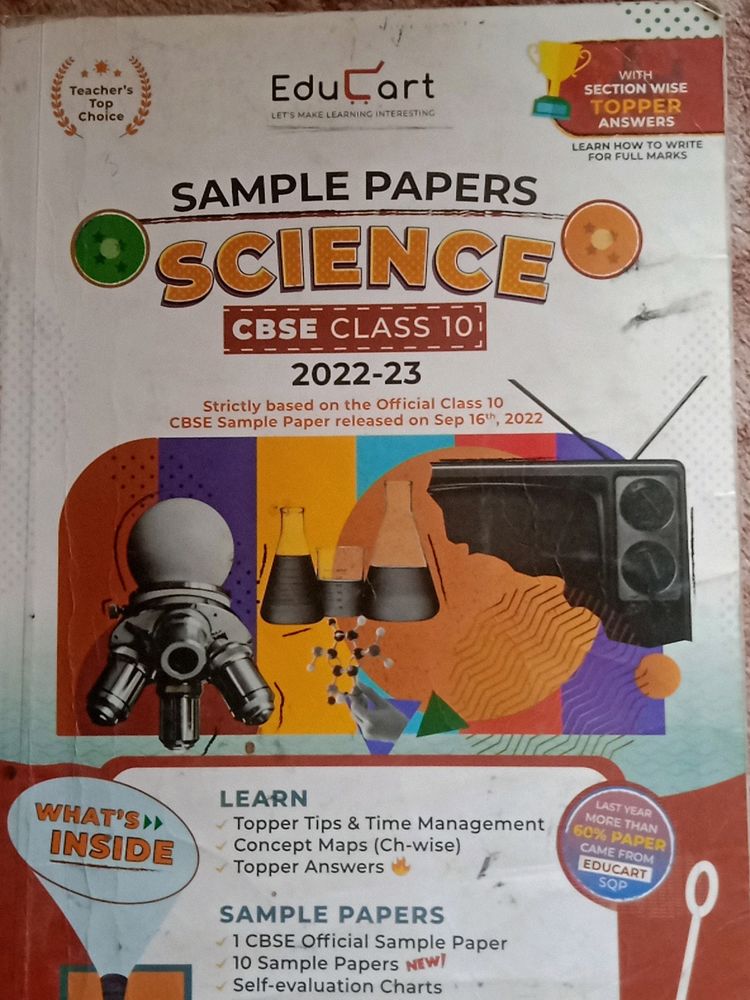 Sale🔥CBSE Class 10 Science Sample Papers And Self