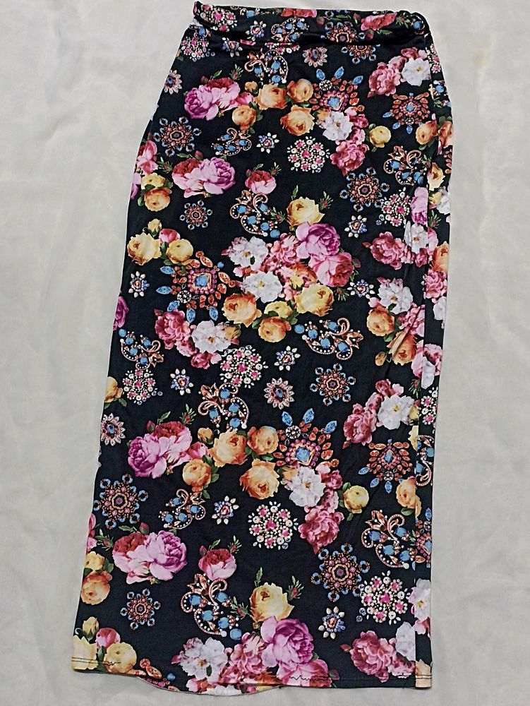 Flower Print Skirt