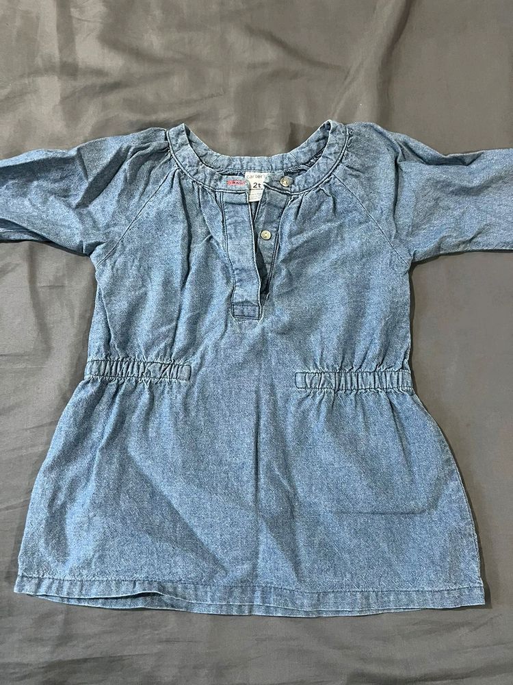 Denim Top For Little Girls.