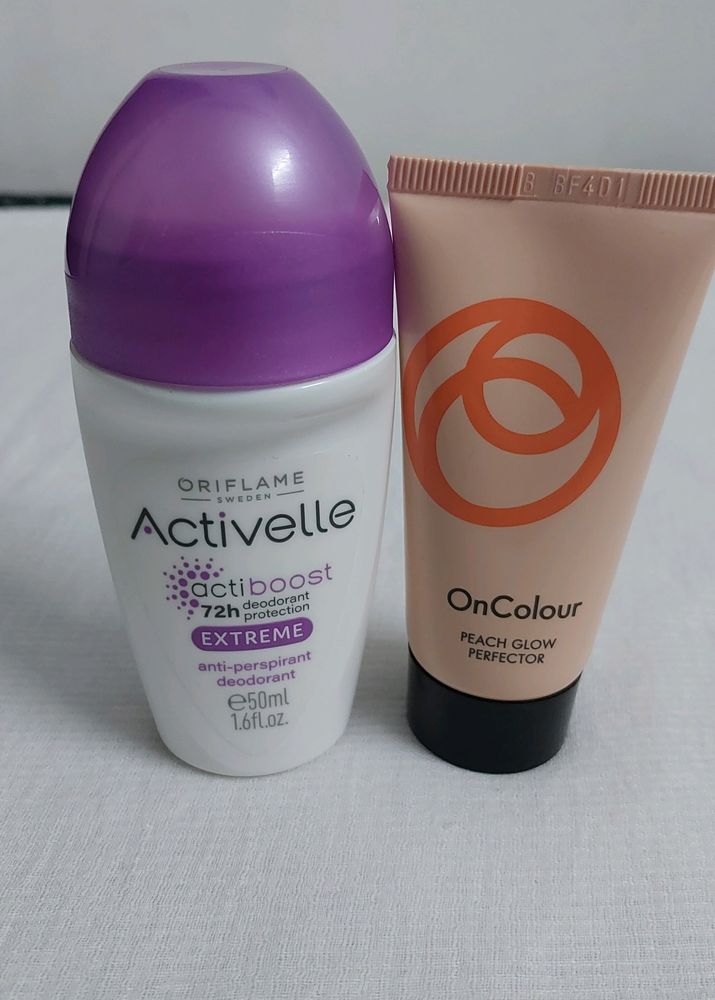 Oriflame Peach Glow Perfecter & Roll On Deodorant