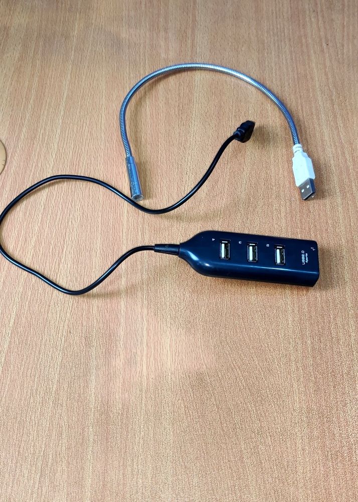 USB Hub 4 Port And Flexible LED Light