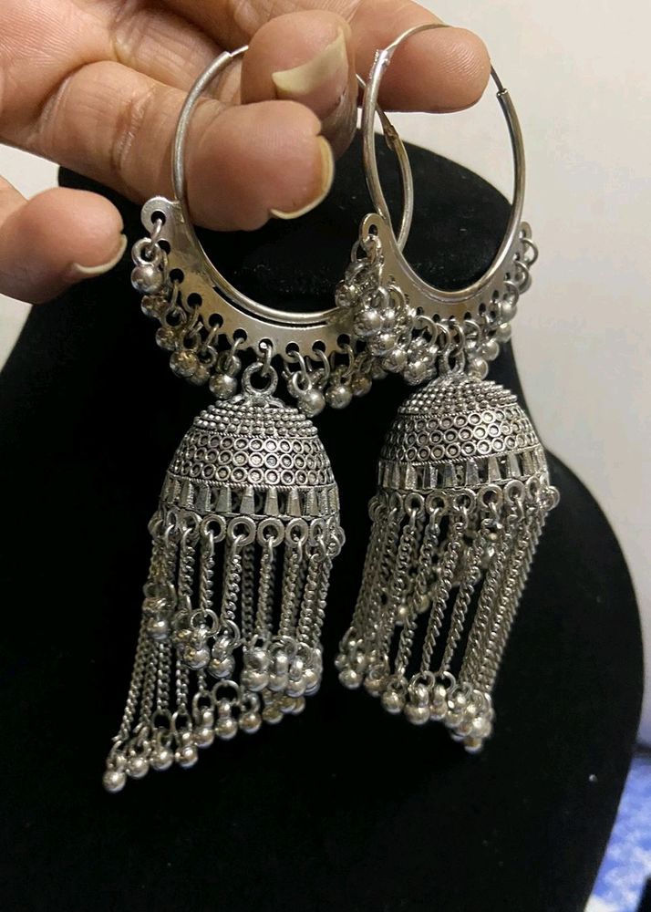 Silver Heavy Jumka Jewllery