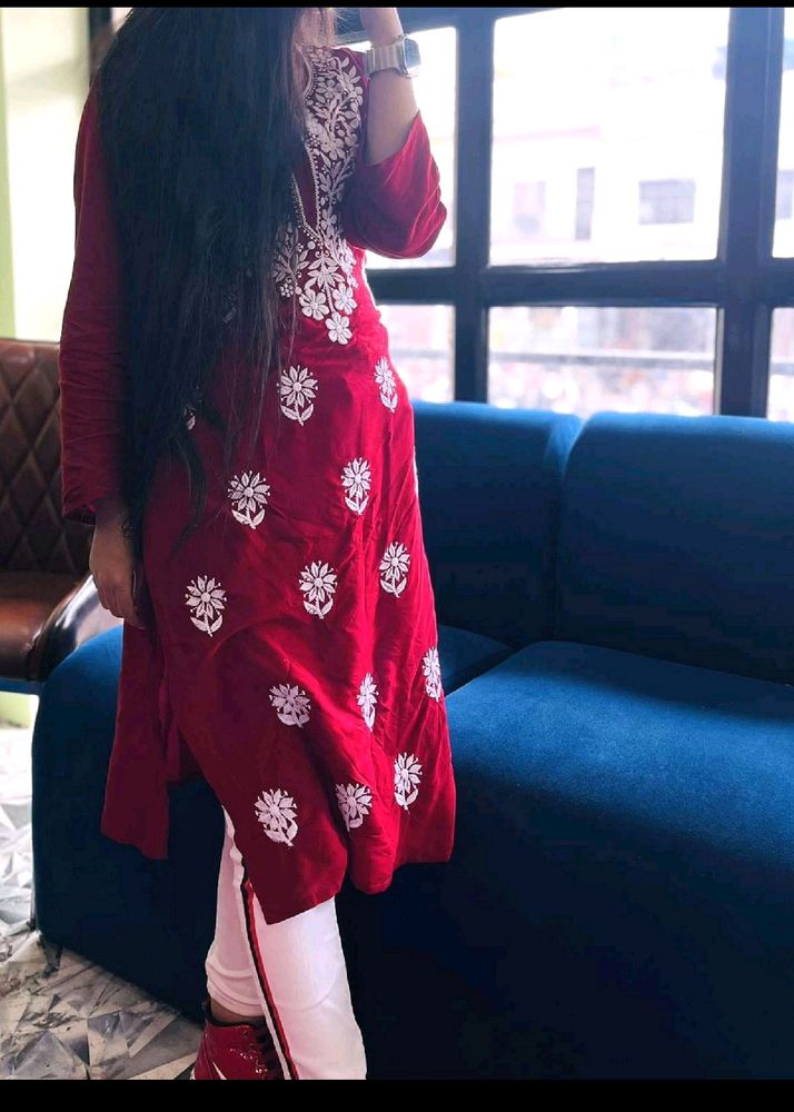 Pure Lucknowi Chikankari Kurti Kurta