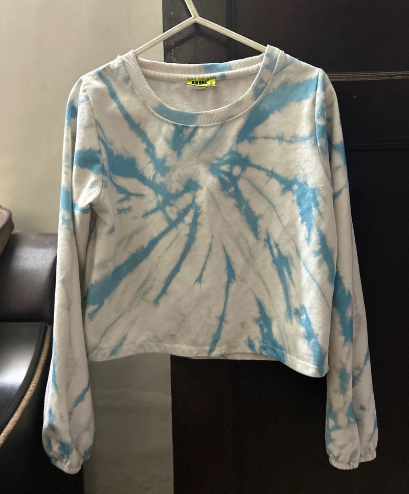 Womens Crop Sweatshirt Tie Dye✨ Flash Sale