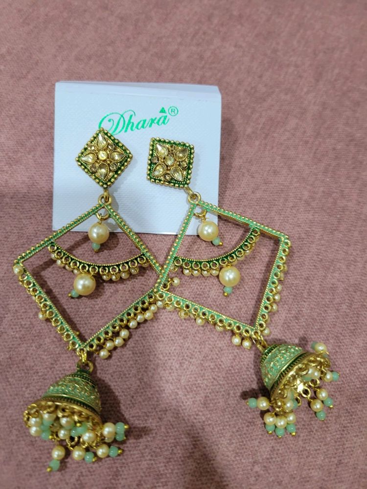 Green Earrings