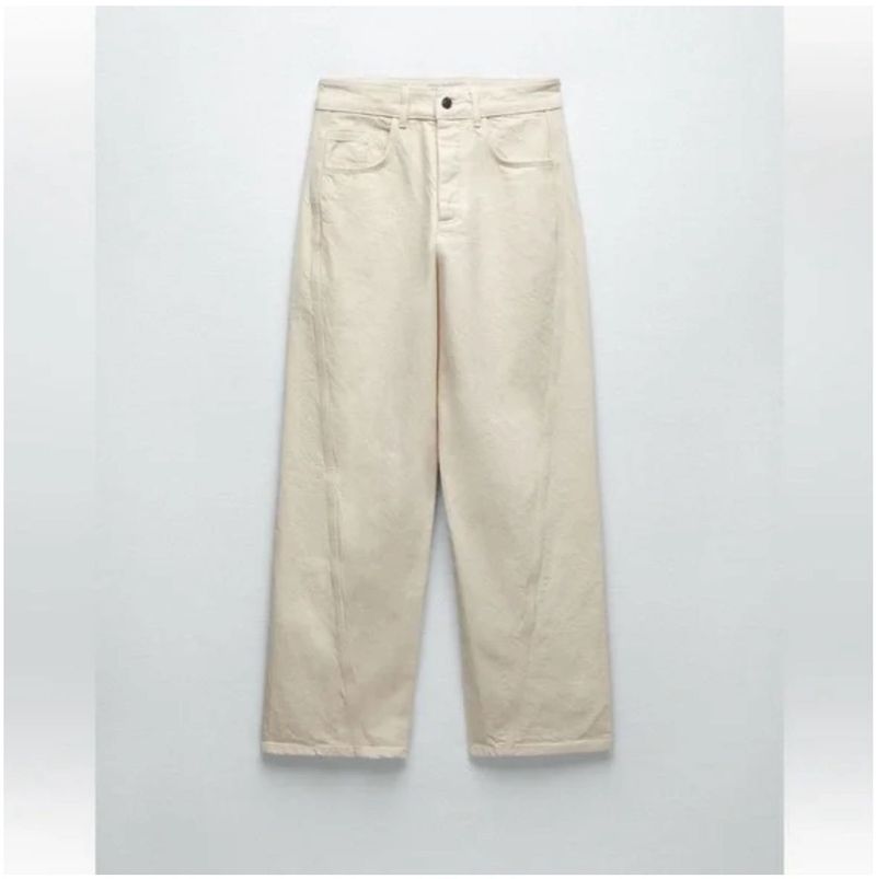 Zara Beige Carpenter Fit Women’s Trousers Size :30