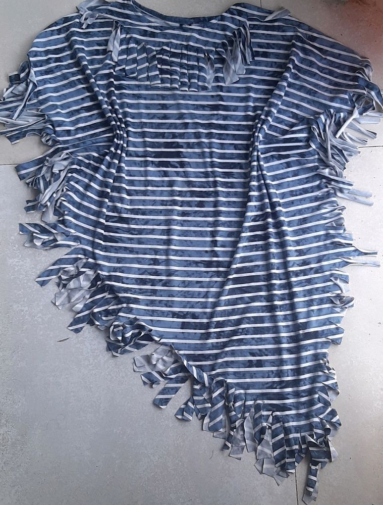 Hue blue and white strip dress