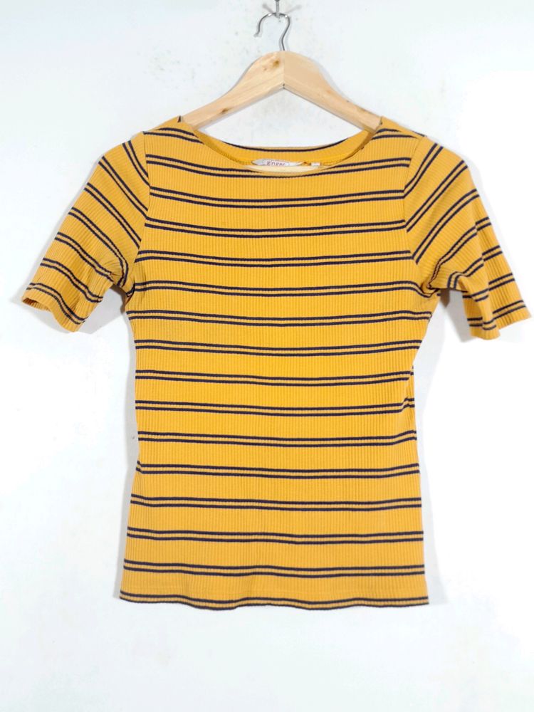 Mustered Stripped Casual  Top (Women's)