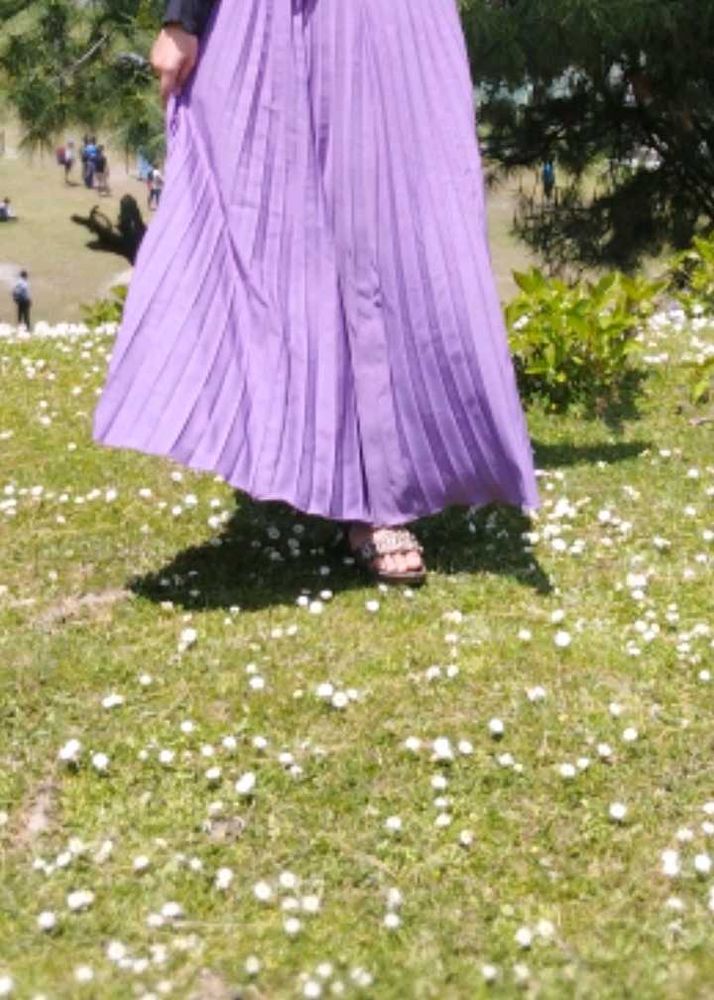 Pleated Lavender Skirt