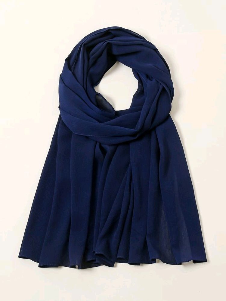 Navy blue chiffon hijab