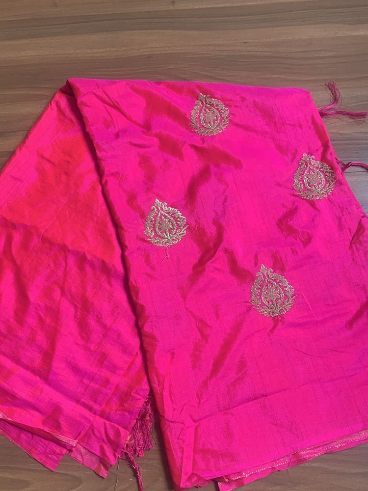 A Beautiful Pink colour Silk Saree