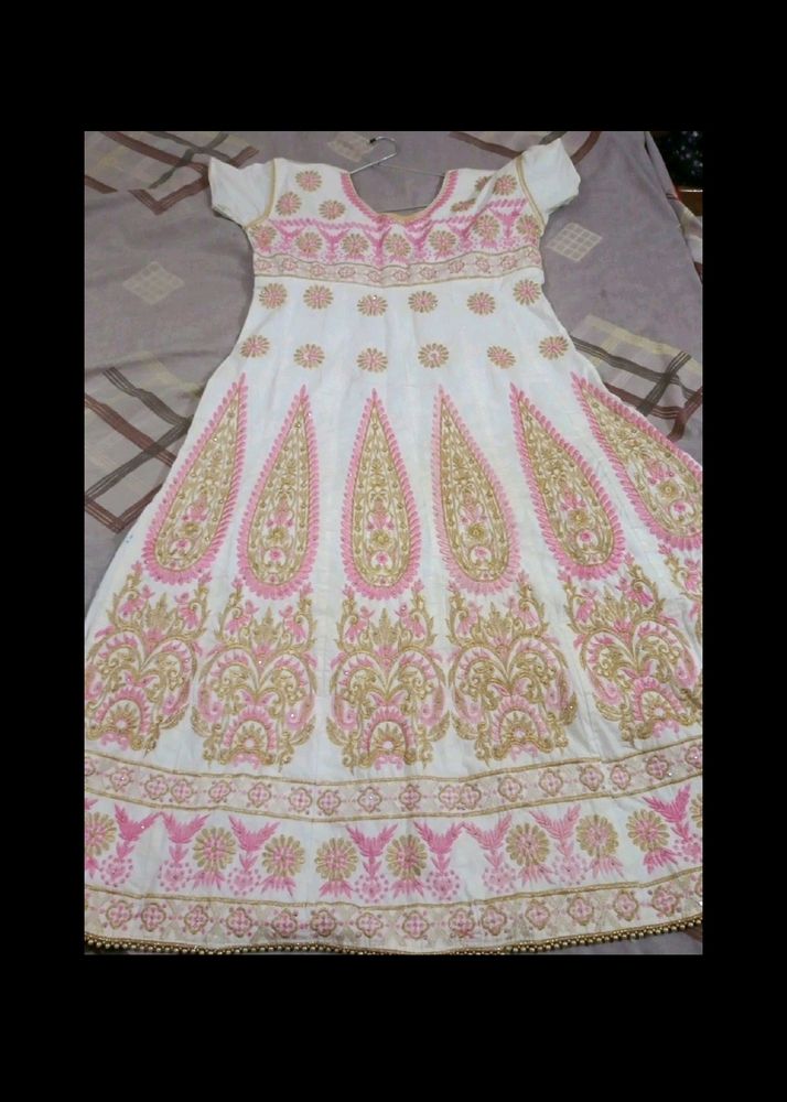 White Anarkali Kurti