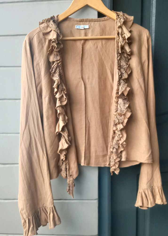 Fancy Beige Cotton Coat