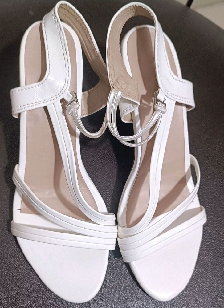 White Kitten Heels