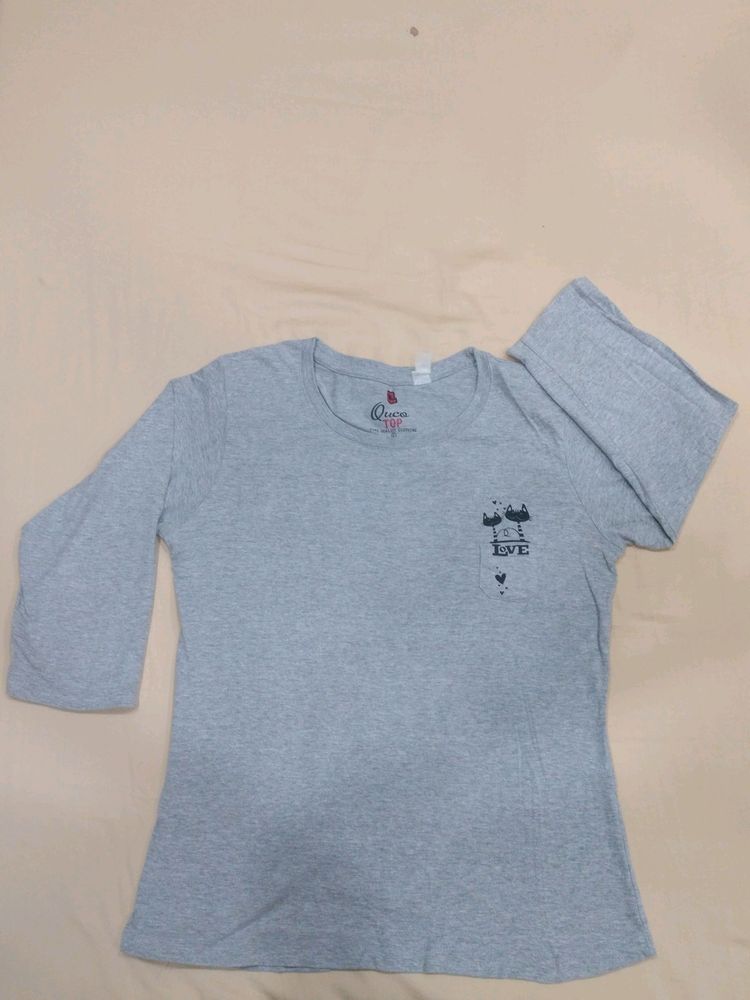 Cotton Grey Tshirt