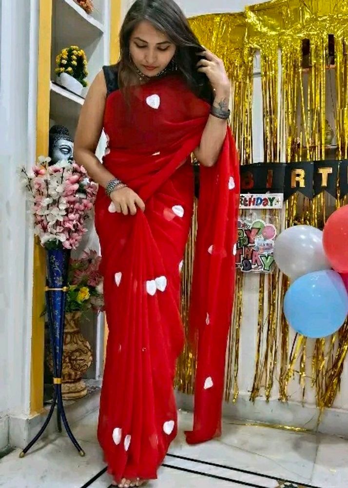 Red Saree New with tag