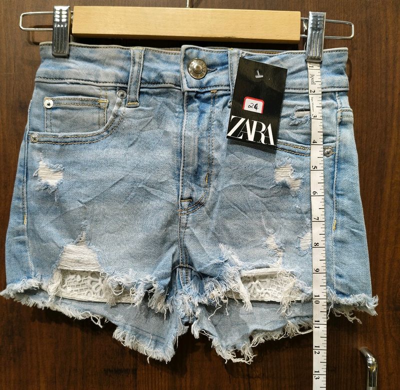 Distressed Denim Shorts For Girls