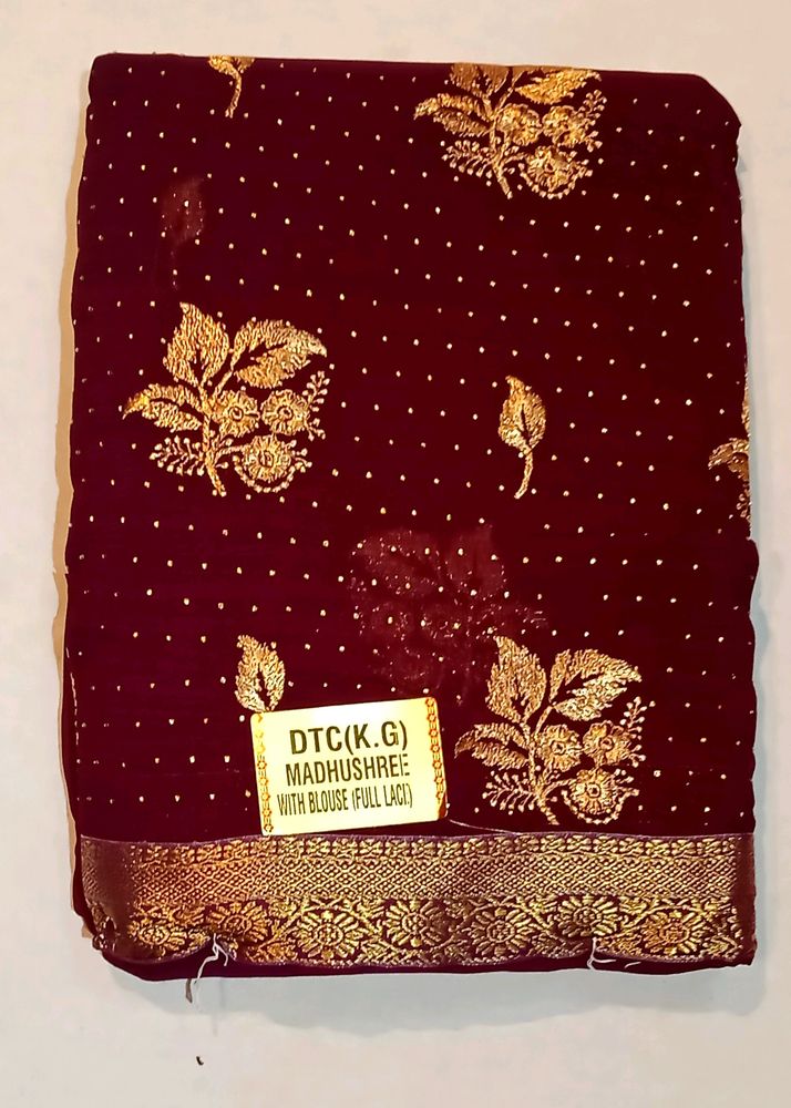 Sari Maroon Colour