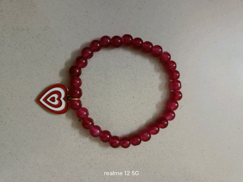 Aesthetic Red Heart Bracelet