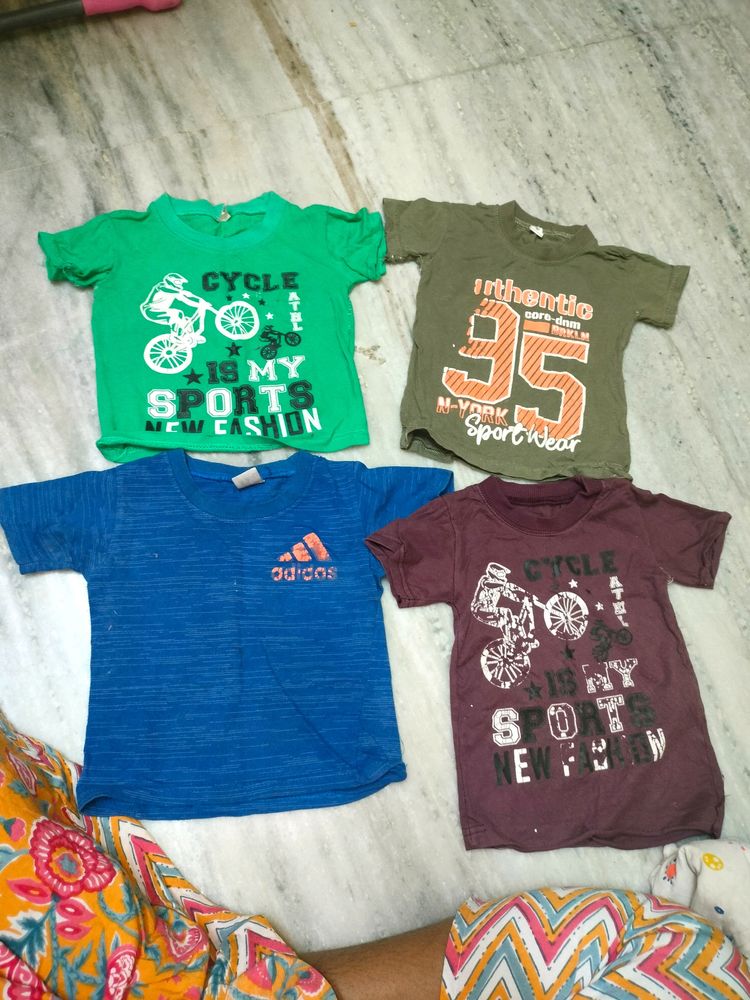 Pack Of 4  For Boys T-shirts