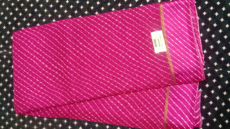 Pink Cotton Saree💗