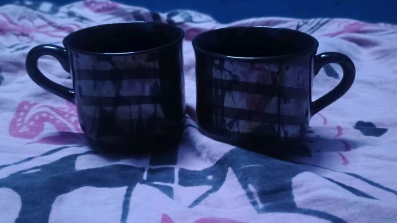 BLACK CERAMIC MUG PACK OF 2