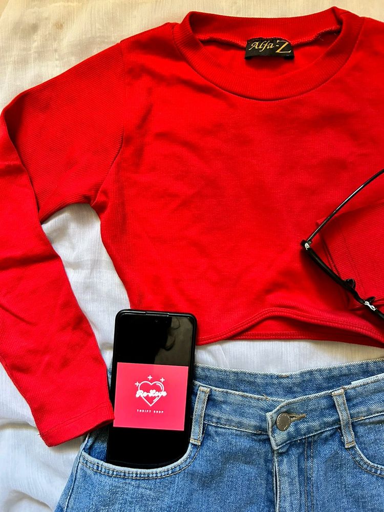 Hot red Crop top💋