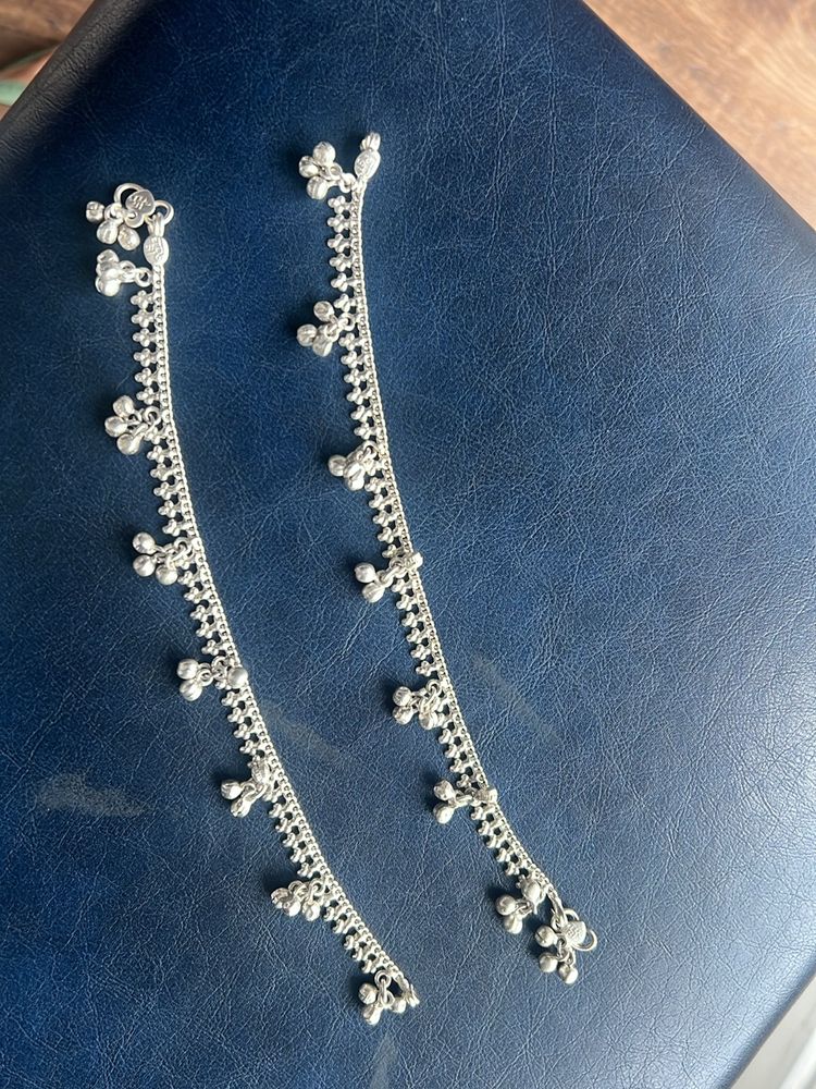 Pair of Real Silver Payal/Anklets